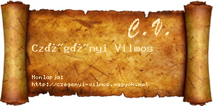 Czégényi Vilmos névjegykártya