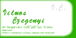 vilmos czegenyi business card